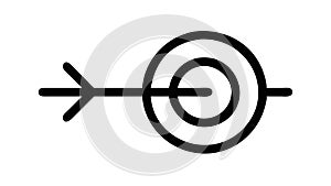 Circular Arrow Target Icon, Focus and Direction Concept, vector design Generative AI