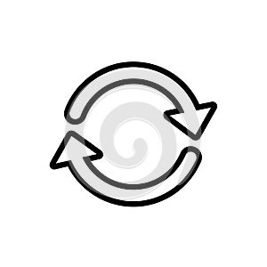 Circular arrows symbol representing refresh update reload cycle repeat rotate