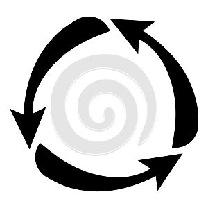 Circular Arrows Symbolizing Infinite Cycle of Renewal and Continuous Process photo