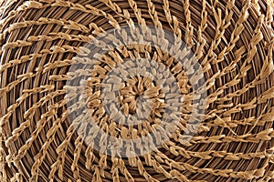 Circular basketry handmade