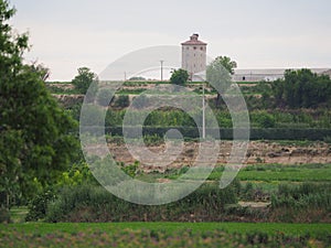 Circular bird shelter with small windows, vila sana, lerida, spain, europe