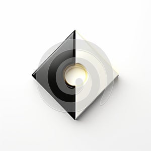 Black And White Diamond With Gold Detail - Suprematism Style