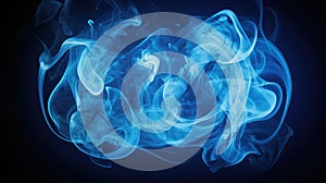 circular blue smoke pattern