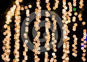 Circular bokeh background of Christmaslight