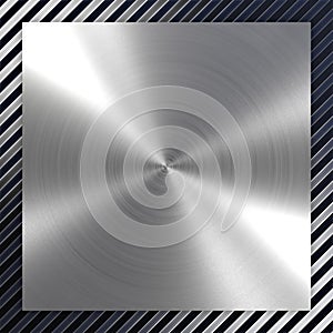 Circular brushed metal texture - background