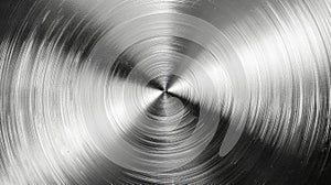 Circular Brushed Metal Texture Reflective Abstract Background