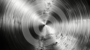 Circular Brushed Metal Texture Reflective Abstract Background