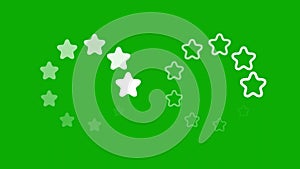 Circular buffering stars motion graphics with green screen background