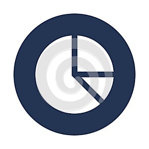 Circular chart, diagram Vector icon which can easily modify