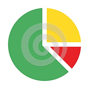 Circular chart, diagram Vector icon which can easily modify