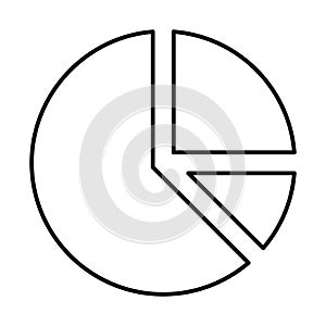 Circular chart, diagram Vector icon which can easily modify