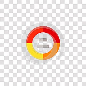circular chart icon sign and symbol. circular chart color icon for website design and mobile app development. Simple Element from