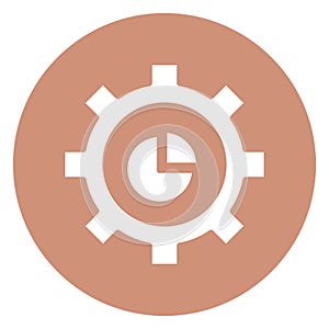 Circular chart Isolated Vector Icon which can easily modify