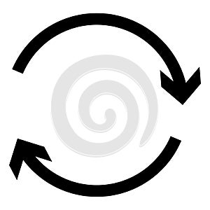 Circular, circle arrow right. Radial arrow icon, symbol. Clockwise rotate, twirl, twist concept element. Spin, vortex pointer.