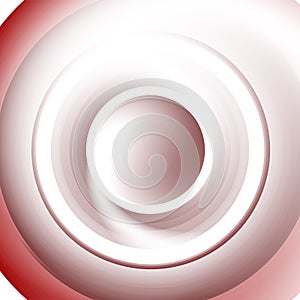 Circular color gradient. Shades of red and white. Unusual minimalistic background. Cover design, banner. EPS vector