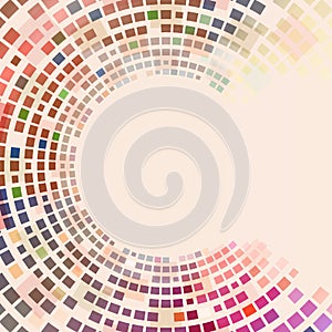 Circular colorful squares