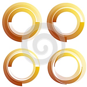 Circular, concentric element. Abstract circle. Preloader, crosshair, buffer shape