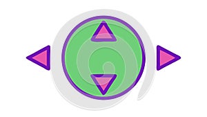 Circular Control with Up Down Arrows for Navigation, vector design Generative AI