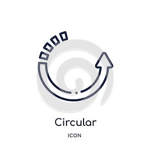 circular counterclockwise arrows icon from ultimate glyphicons outline collection. Thin line circular counterclockwise arrows icon