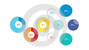 Circular Data Elements Infographic Design Vector, vector design Generative AI
