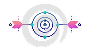 Circular Data Loop Icon - Process, Cycle Continuous Flow, vector design Generative AI