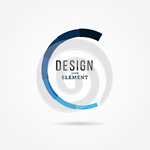 Circular design element. Abstract illustration with preload bar. photo