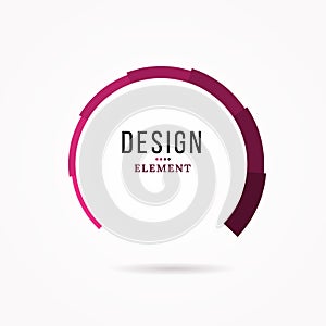 Circular design element. Abstract illustration with preload bar. photo
