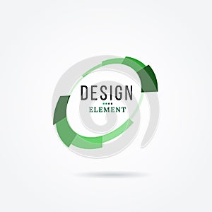 Circular design element. Abstract vector illustration with preload bar. photo