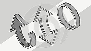 Circular Diagram Arrows Cycle Process Infographic, vector design Generative AI