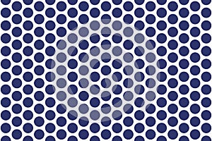 Circular dot pattern in midnight blue tones, forming a seamless and abstract geometric texture. Digital background photo