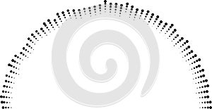 half circle irregular rays inside and outside