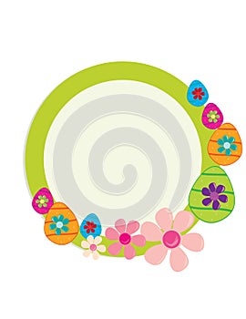 Circular Easter egg frame