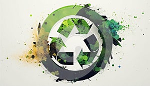 Circular Economy and Recycling Logo by R. Camargo, Made with Generative AI