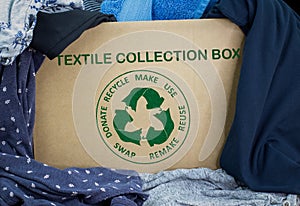 Circular Economy Textiles logo on collection box
