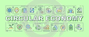 Circular economy word concepts green banner