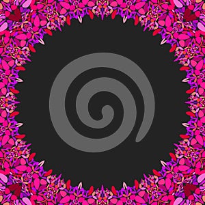 Circular floral frame ornament - vector background design