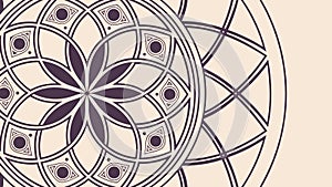 Circular Floral Geometric Pattern: Elegant Abstract Design, vector design Generative AI