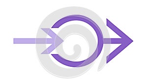 Circular Flow Arrow Icon for Process or Continuous Cycle, vector design Generative AI