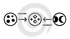 Circular Flow Exchange Process Interaction Vector, vector design Generative AI