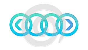 Circular Forward Movement Icon for Digital Progress, vector design Generative AI