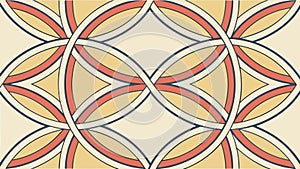 Circular geometric pattern, modern abstract art design. vector design Generative AI