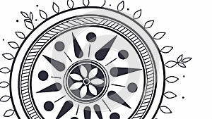 Circular Geometric Pattern, Modern Abstract Design, vector design Generative AI