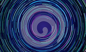 Circular geometric vortex light motion background