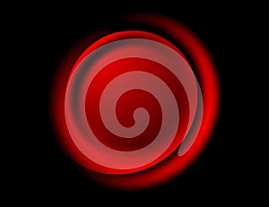 Circular Glowing Logo Black