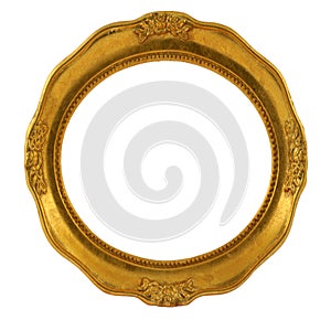 Circular golden frame