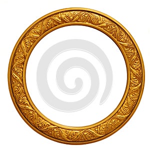 Circular Golden Picture Frame