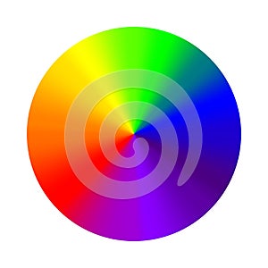 Circular gradient rainbow, vector round color palette cone rainbow gradient photo