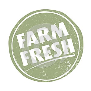 circular green FARM FRESH label or sign