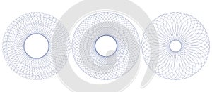 Circular guilloche pattern. Vector illustration.