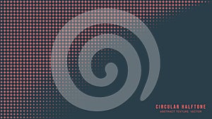 Circular Half Tone Pattern Rounded Border Vector Red Black Colour Abstraction